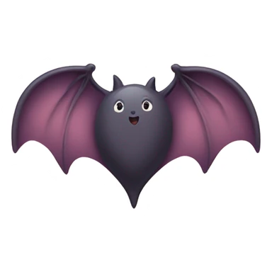 Bat with heart sticker