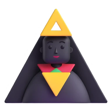 character with triangle head sticker