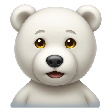 White teddy bear emoji same as iOS teddy bear emoji sticker