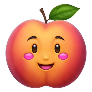 emoji peach sticker