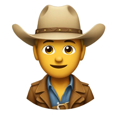 Cody wearing cowboy hat sticker