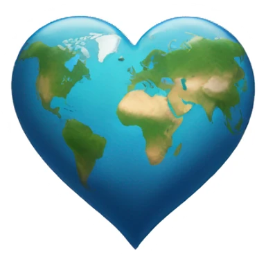 earth heart sticker