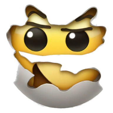 angry emoji holding an egg sticker