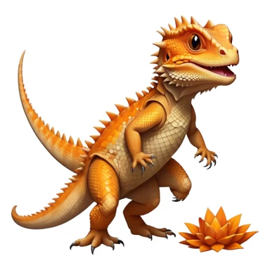 cinematic-bearded-dragon-realistic-full-body-standing-emoji,-rough-scaled-body-balanced-on-strong-legs,-spiky-throat-slightly-flared,-head-tilted-dramatically,-warm-orange-and-brown-patterns-glowing-under-the-sun,-simplified-yet-realistic-focused-features,-highly-detailed,-glowing-with-an-almost-sarcastic-glow sticker