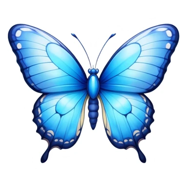 Cinematic Realistic Comical Blue Butterfly Portrait Emoji, Head tilted dramatically with an exaggeratedly amused expression, featuring striking, vividly detailed sapphire wings with playful, intricate patterns and wide, expressive eyes brimming with humorous disbelief, rendered with lifelike clarity and vibrant natural hues, high shine, dramatic yet playful, styled with an air of cheeky floral mischief, soft glowing outline, capturing the essence of a spirited and over‐the‐top blue butterfly that looks ready to flutter its way into viral fame! sticker