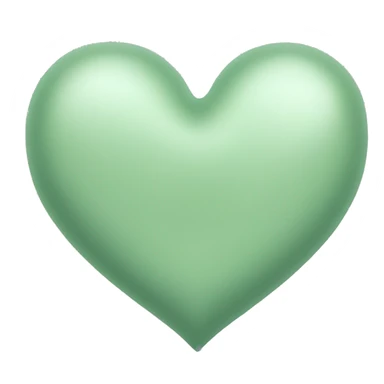 light sage green heart sticker