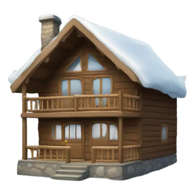 winter cabin sticker