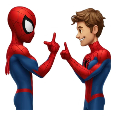 spiderman pointing at spiderman sticker