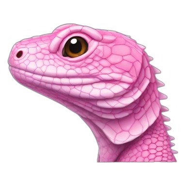 pink tegu lizard sticker