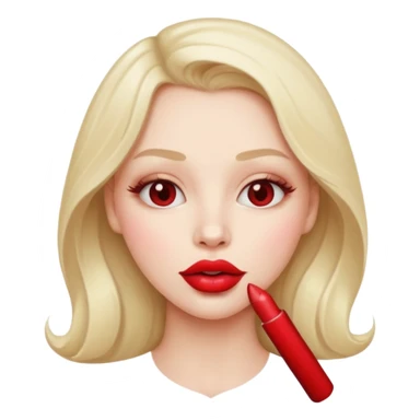 Heart lip biting sticker