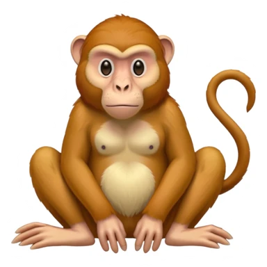 proboscis monkey with long nose sticker