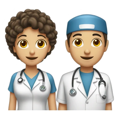 A Jewish girl friendship with doctor Arabic boy sticker