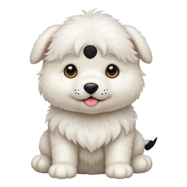 white puppy sticker