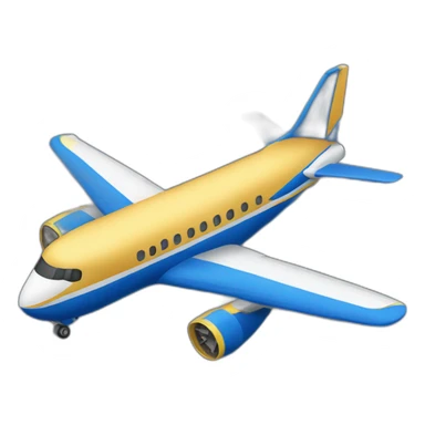 blue and gold plane sticker
