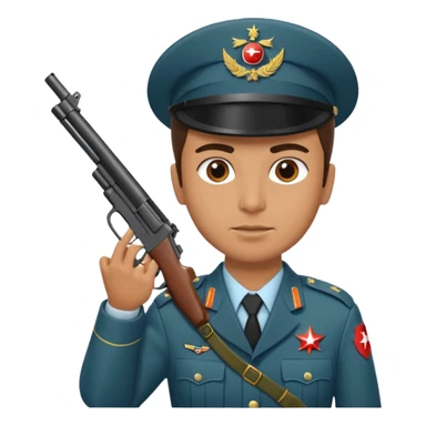 Silah ile ateş eden bir türk askeri sticker