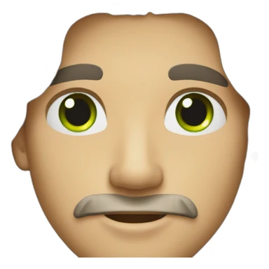 Man-white-brunette-long-wavy-hair-green-eyes sticker