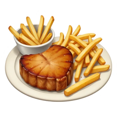 pork chops and fries sticker
