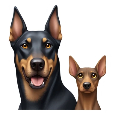 wolf and dog doberman sticker