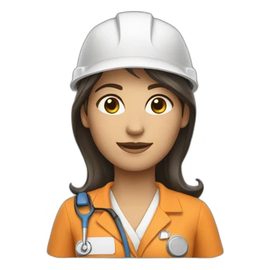 Realistic Female Helpful specialist sticker