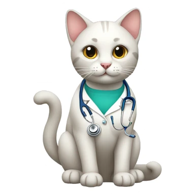 cat with stethoscope sticker