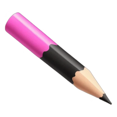 A pink black pencil sticker