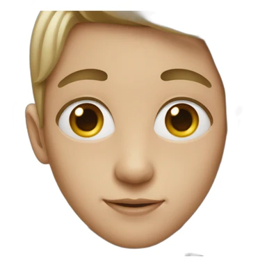 Boy with girl eyes sticker