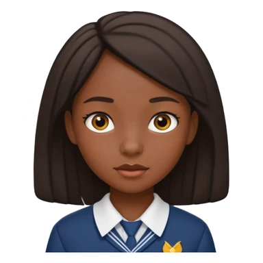 School uniform black girl sticker