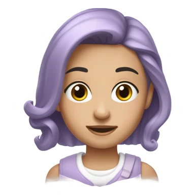 Lila Haarbürste  sticker