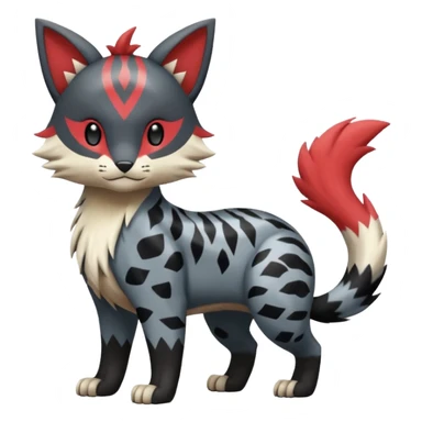 Liepard-Linoone-Litten-Skitty-Pokémon-fusion-creature (full body) sticker
