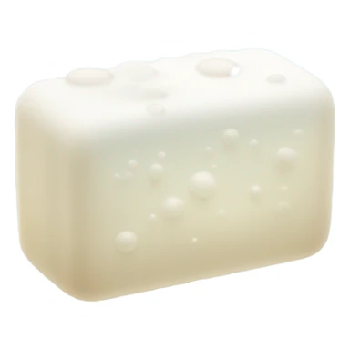  white bar of soap with bubbles sticker