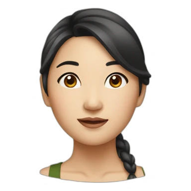 beautiful asian woman  sticker