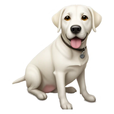 white lab dog sticker