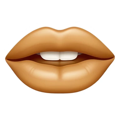 Tan lips sideways  sticker