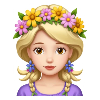 GIRL WITH FLOWERS sticker