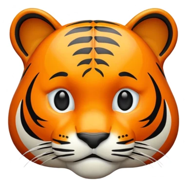 Tiger emoji, 4 legs, 3D emoji style sticker