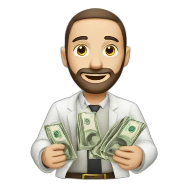 Jew with money sticker