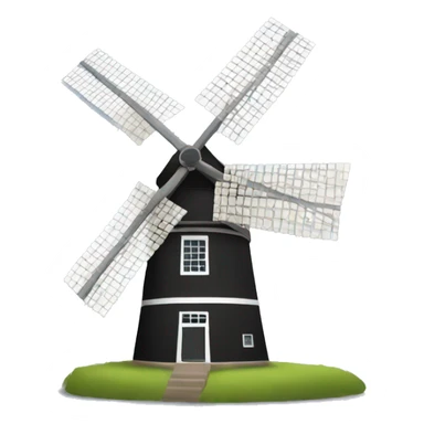 a windmill in the netherlands sticker