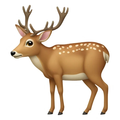 a deer with low tipper f sticker