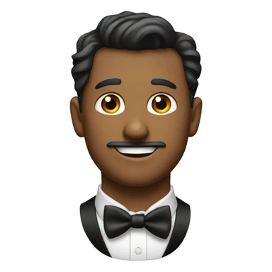 handsome gentleman in black bowtie sticker