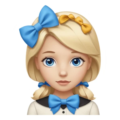 menina com laço  sticker