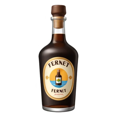 Fernet con botella cortada argentina sticker