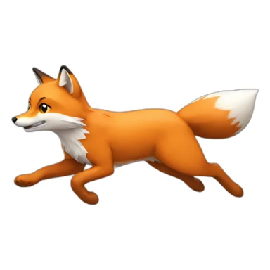ultra fast running fox sticker