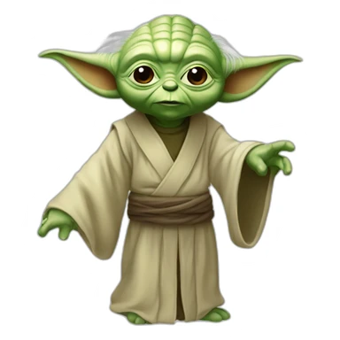 Yoda pousse en l’air sticker