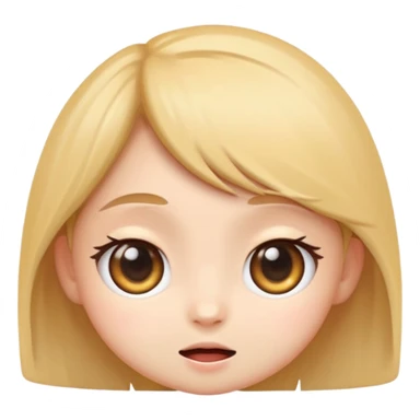 cute emoji, chibi cartoon style, big expressive eyes, soft lighting, smooth gradients, clean outlines, semi-realistic digital illustration, modern tech vibe, high detail, sticker style, transparent background sticker