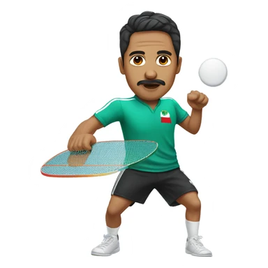 mexican ping pong player sticker