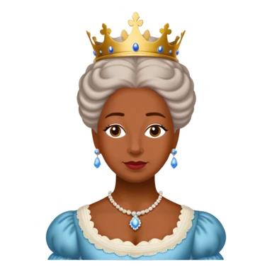 queen charlotte from bridgerton brown sticker