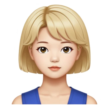 Jeongyeon from K-pop group Twice with short hair sticker