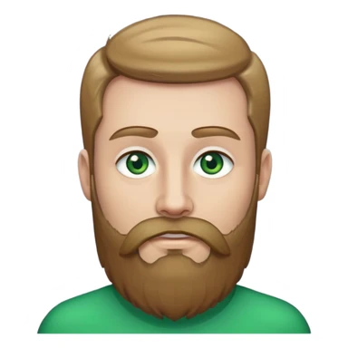 dark blonde hair, green eyes, dark blonde full beard, slim face sticker