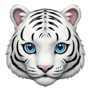 White tiger blue eyes sticker