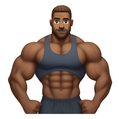 Gym bro with big muscles sticker